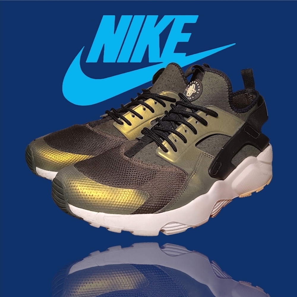 Nike Air Huarache Run Ultra SE Sequoia/Metallic Green Sneakers Men's 12 GUC